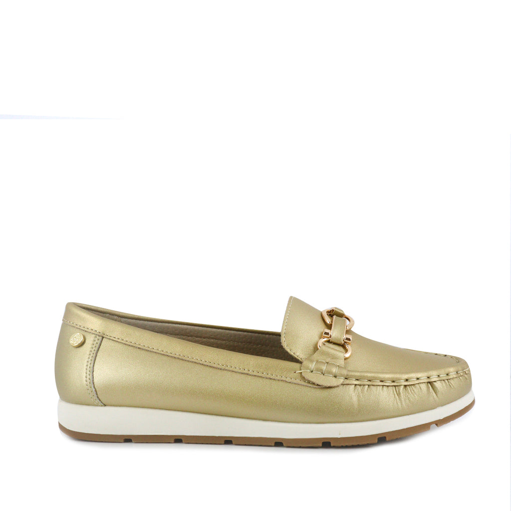 Mocasines Mirabell dorado para Mujer