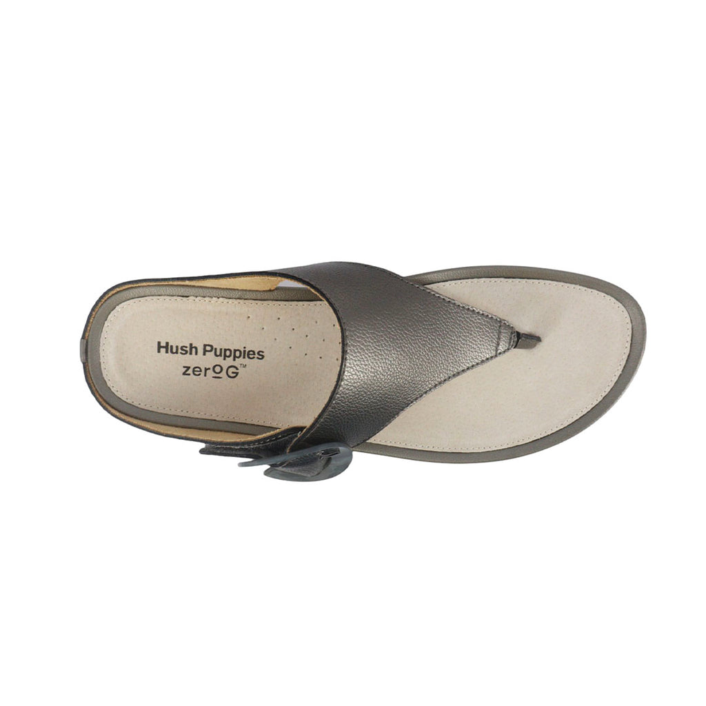 Sandalias flats Jamy pewter para mujer