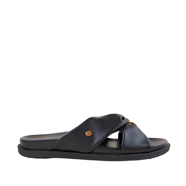 Sandalias flats Darci para mujer color negro